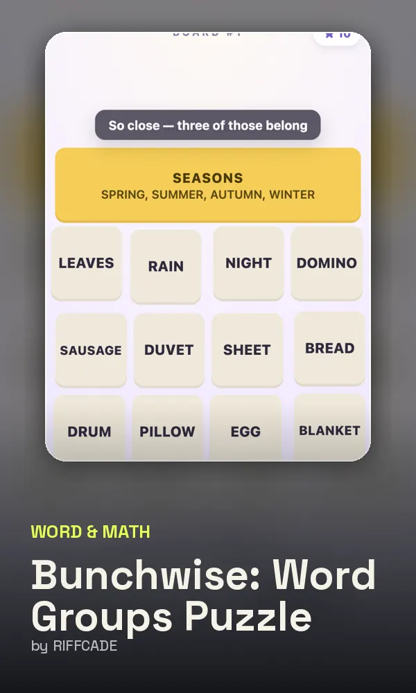 Bunchwise: Word Groups Puzzle cover