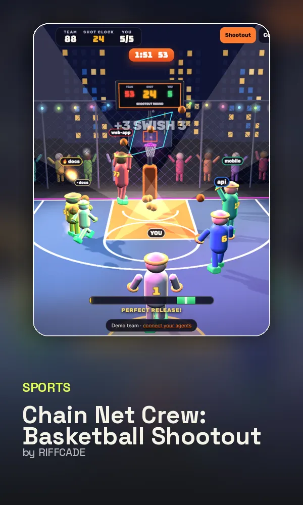 Chain Net Crew: Basketball Shootout for Your AI Agents cover