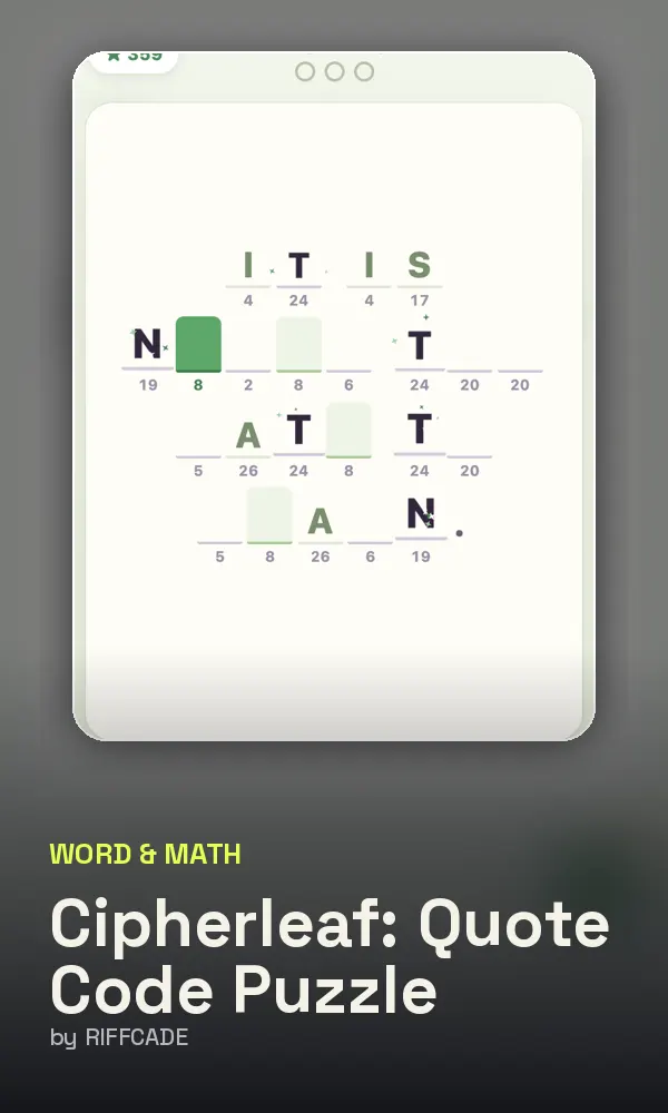 Cipherleaf: Quote Code Puzzle cover