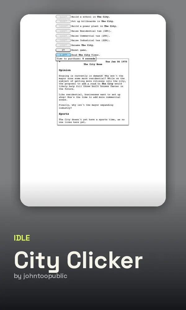 City Clicker cover