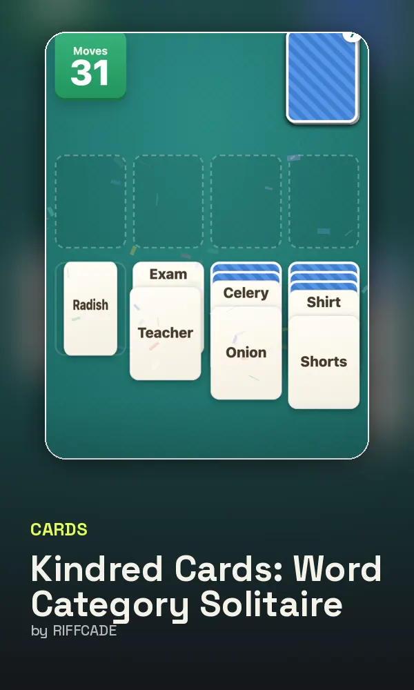 Kindred Cards: Word Category Solitaire cover