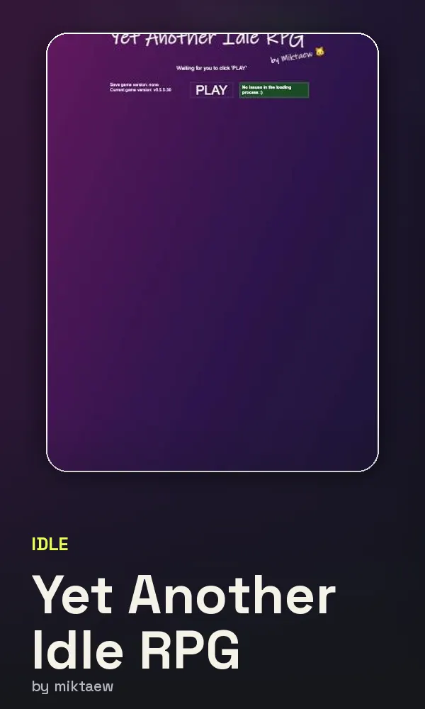Yet Another Idle RPG cover