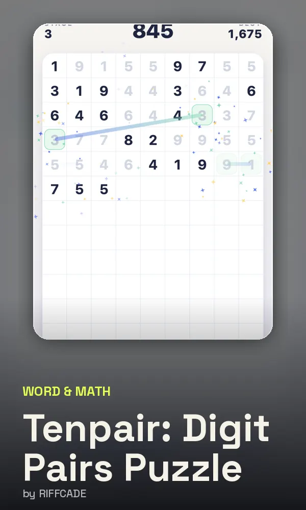 Tenpair: Digit Pairs Puzzle cover