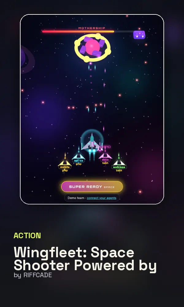 Wingfleet: Space Shooter Powered by Your AI Agents cover
